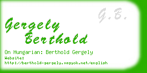 gergely berthold business card